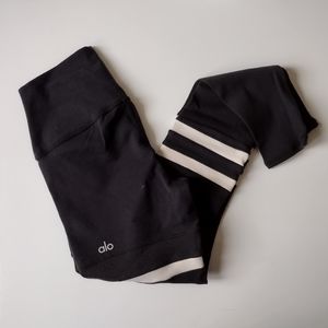 ALO YOGA High-Waist Legit Legging, Black/Bone, XS, NWOT